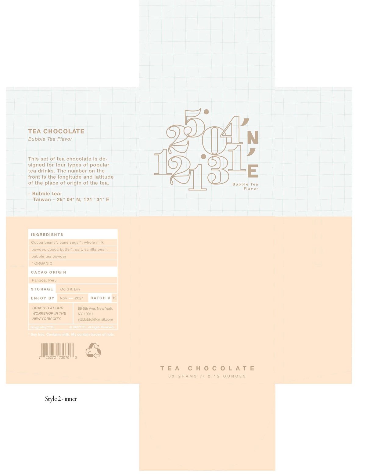 Bubble tea — color & pattern study (variant 1)