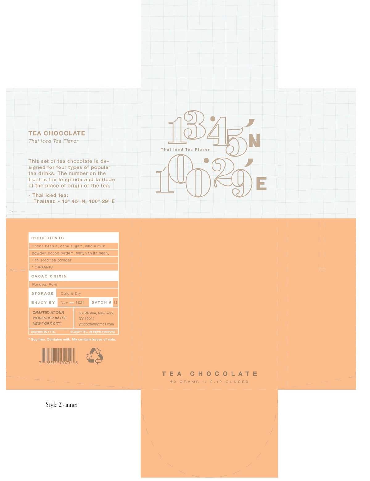 Thai milk tea — color & pattern study (variant 1)