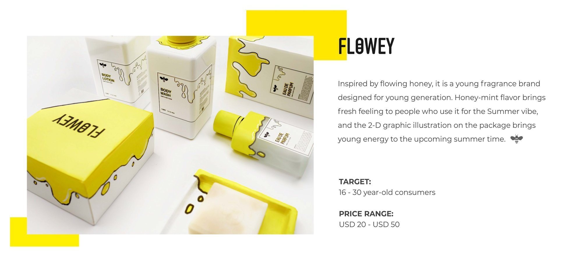 FLOWEY — full product family with brand intro and target/price summary