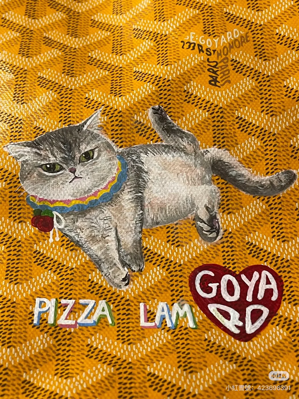Goyard leather painting 2