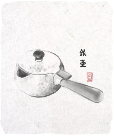 龍井 (Longjing) — China · White Porcelain teapot