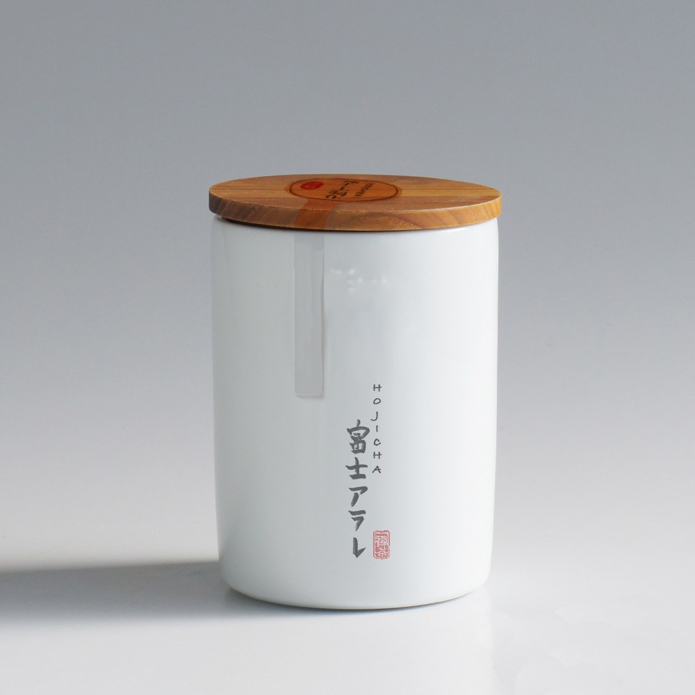 Loose tea canister — back view