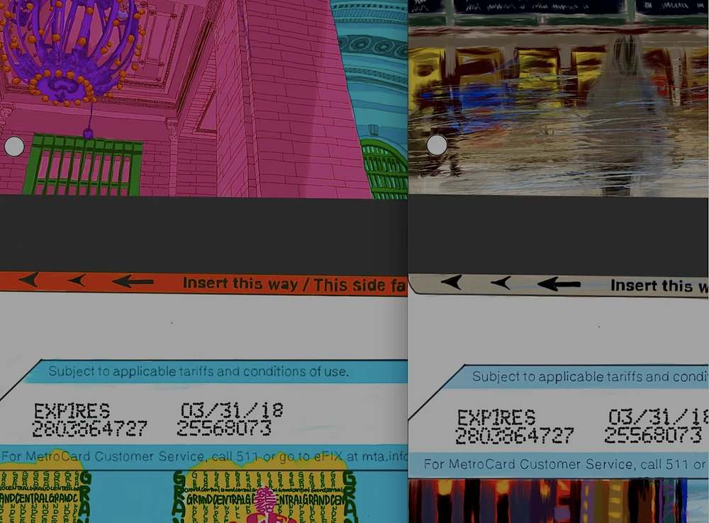 NYC Subway Cards Design — colorful subway-card photographs